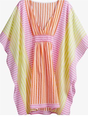 Flowy Striped V-Neck Swim beach Coverup in Pink, Orange & Yellow
Size medium